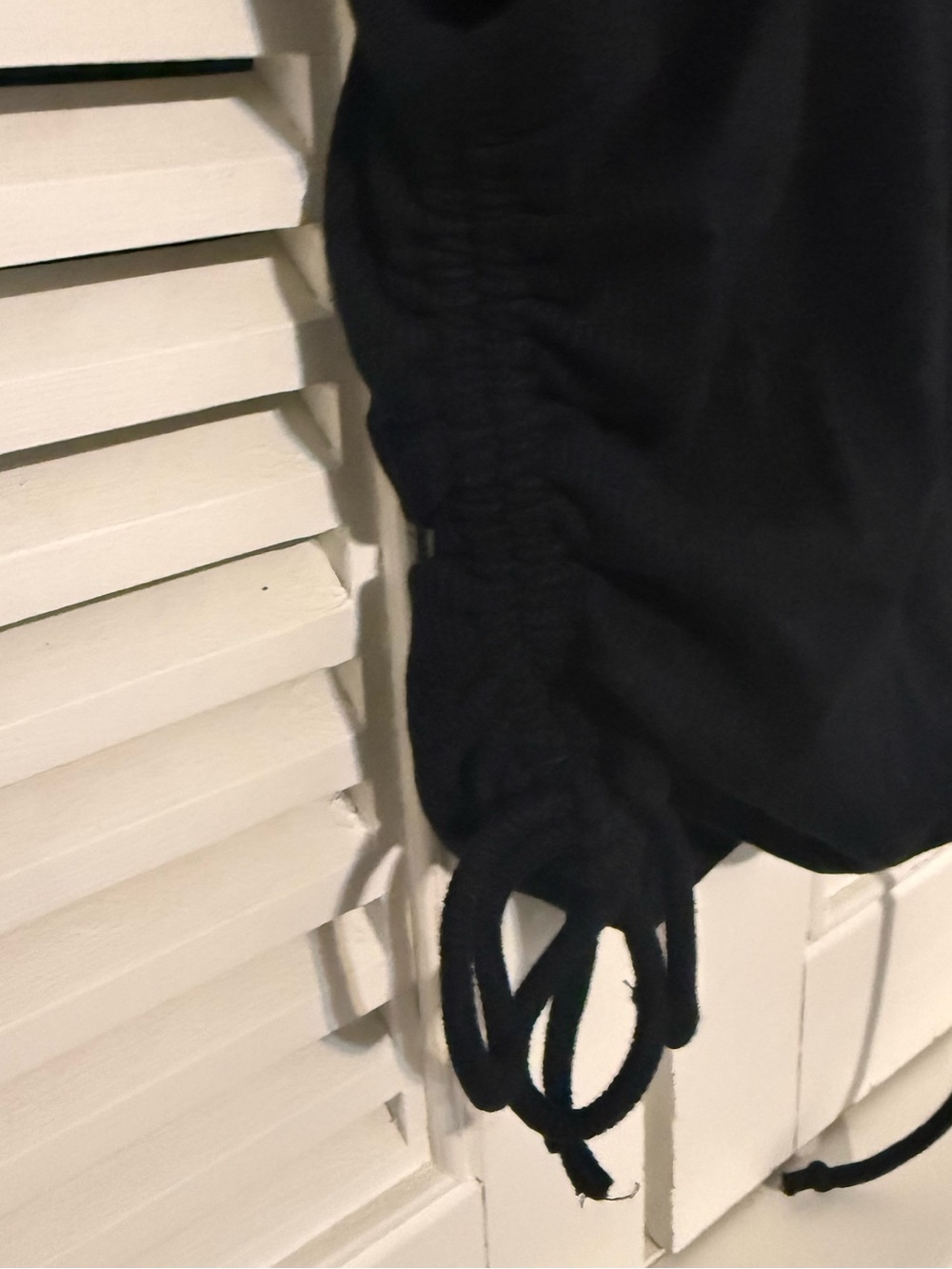 ZARA Black Ribbed Ruched Side Tank - Picture 3 of 3